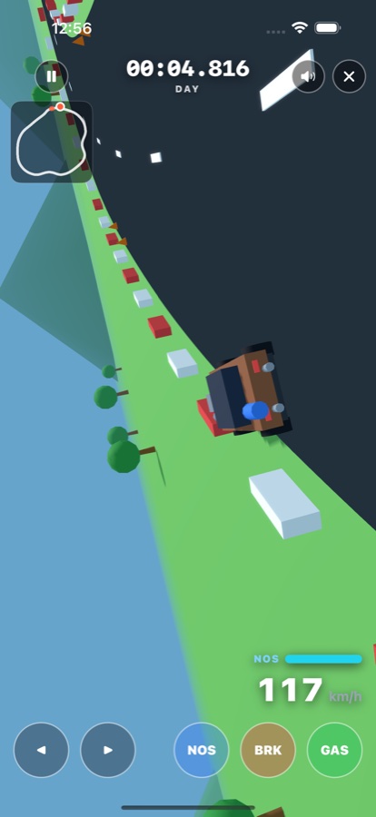A 3D time-trial race in progress