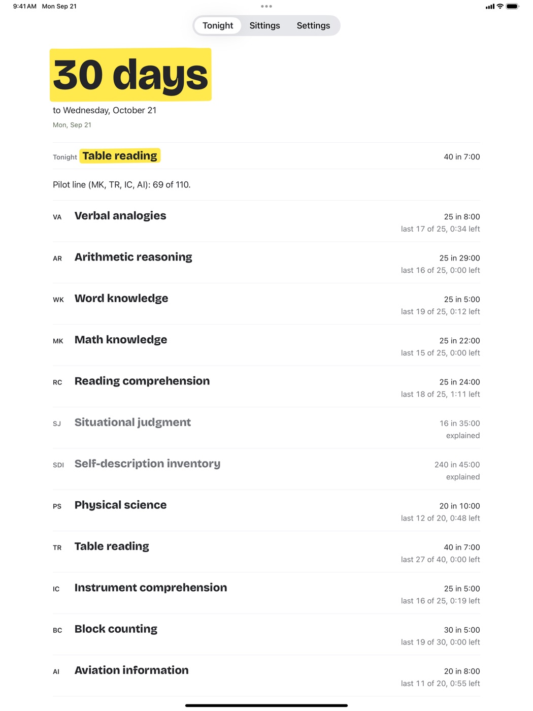 AFOQT Practice Test 2027! running on an iPad